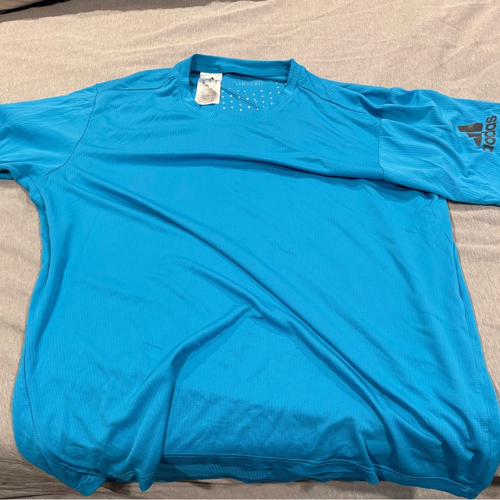 Adidas Men's Bright Blue Short Sleeve Tee - Picture 2 of 2
